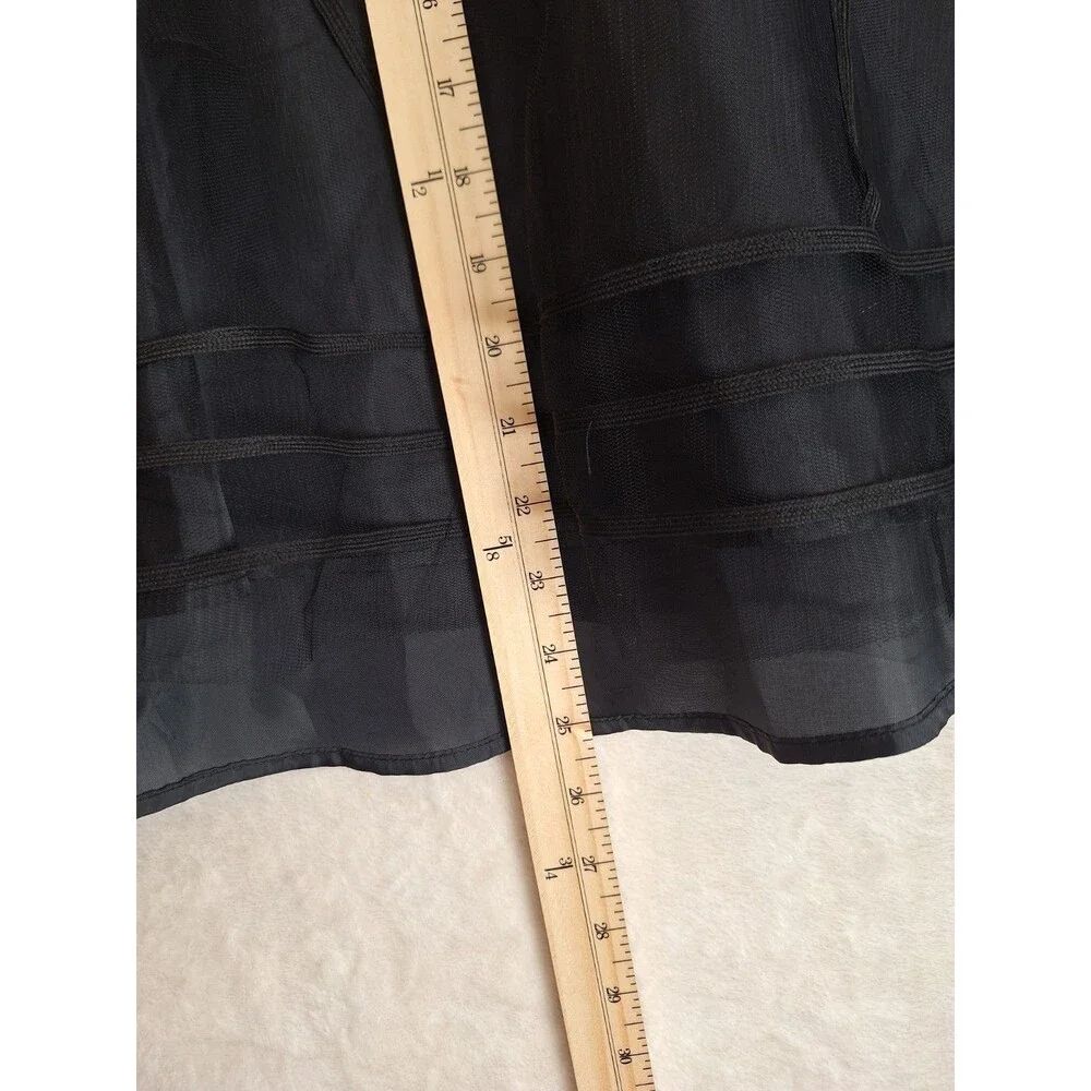 Y2K Midnight Velvet Skirt Slip Womens 20W Layered Fairy Whimsigoth Tulle Black